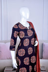 Black Color Cotton Suit Set - Salwar Suit - Just Salwars