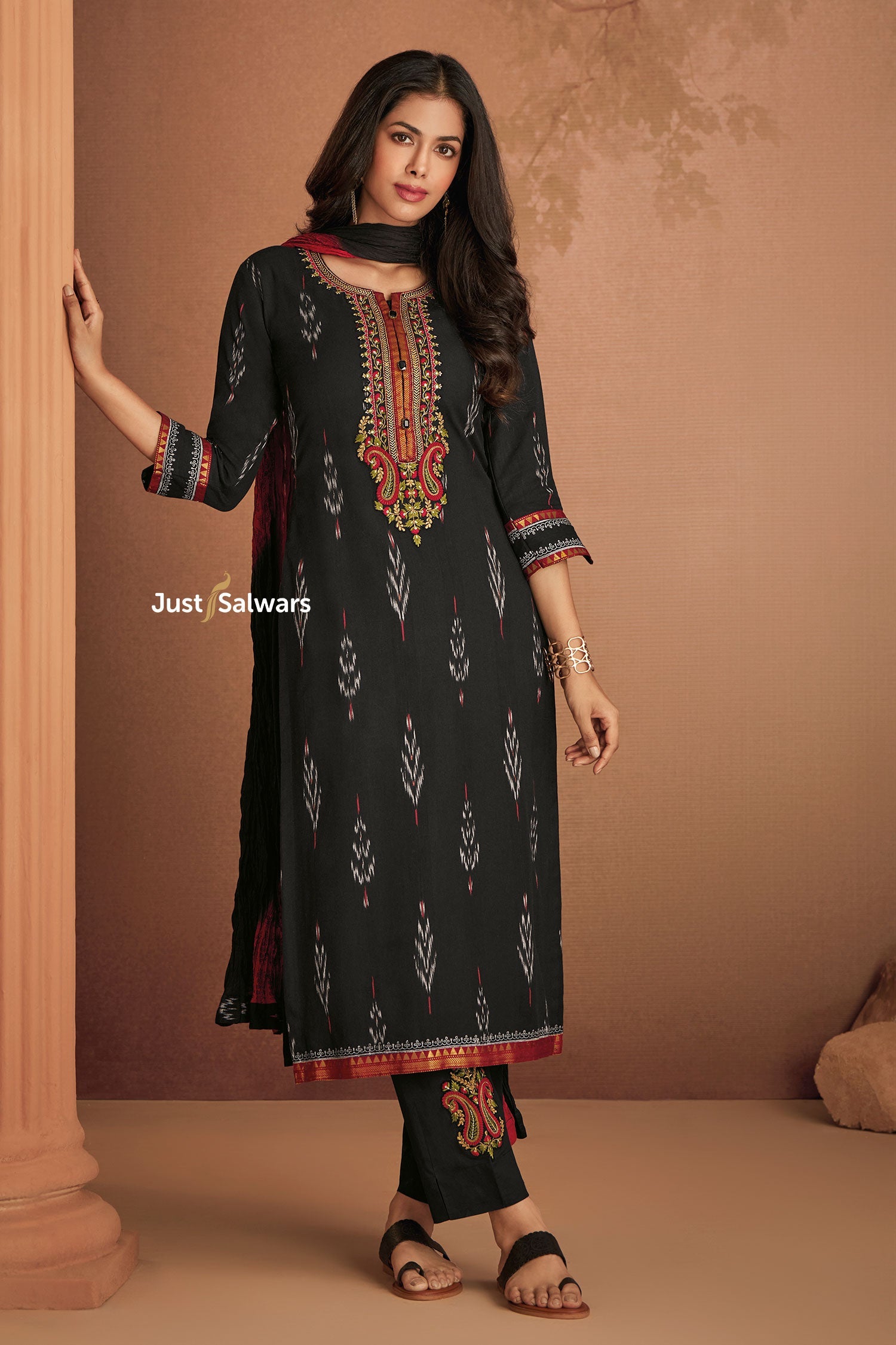 Black Kurti Set For Women - Salwar Suit - Just Salwars