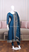 Blue Colour Soft Silk Anarkali - Anarkali - Just Salwars