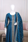 Blue Colour Soft Silk Anarkali - Anarkali - Just Salwars