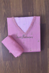 Charming Pink Cotton Dress Material - Dress Material - Just Salwars