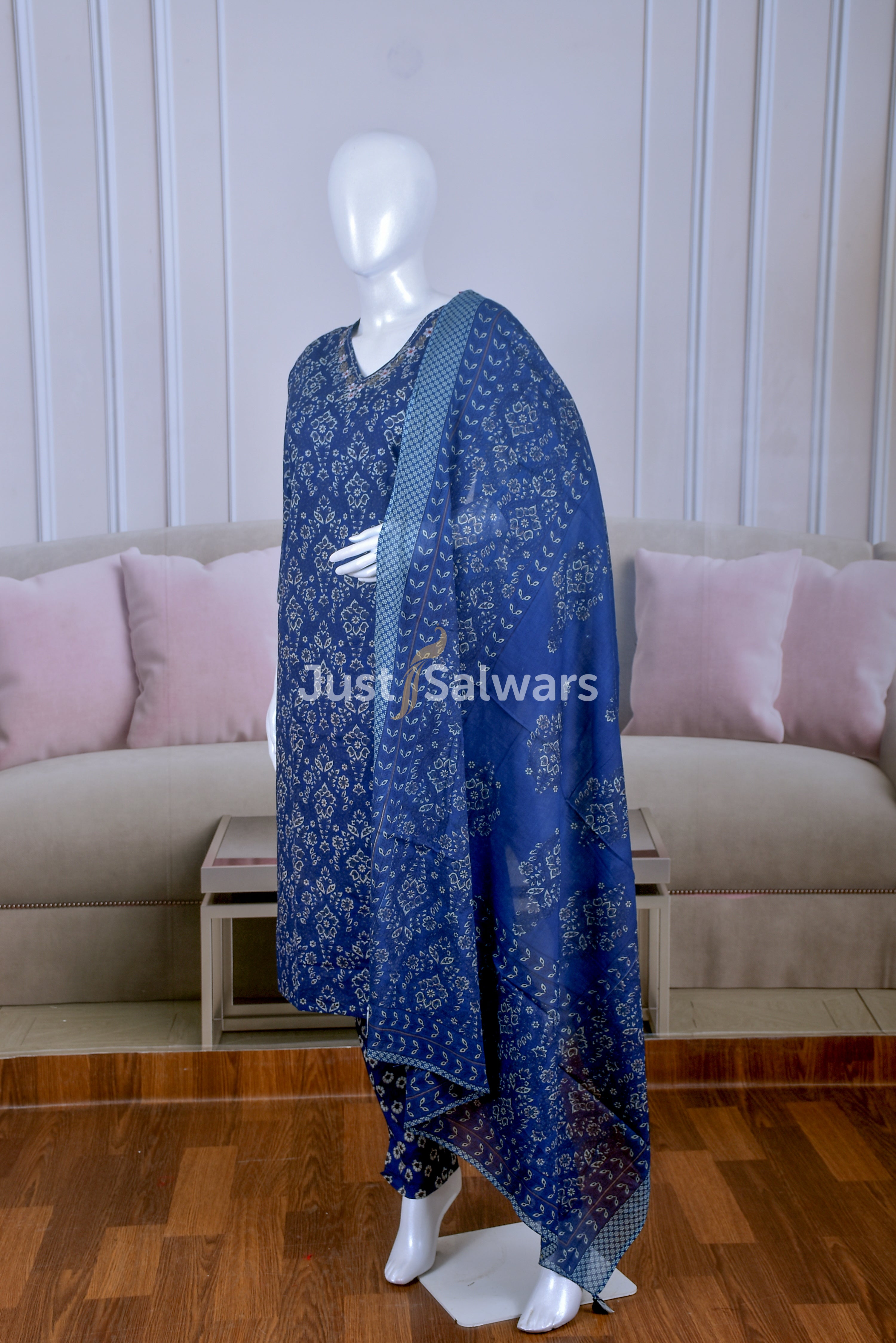 Cotton Full - Printed Suit Set - Salwar Suit - Just Salwars