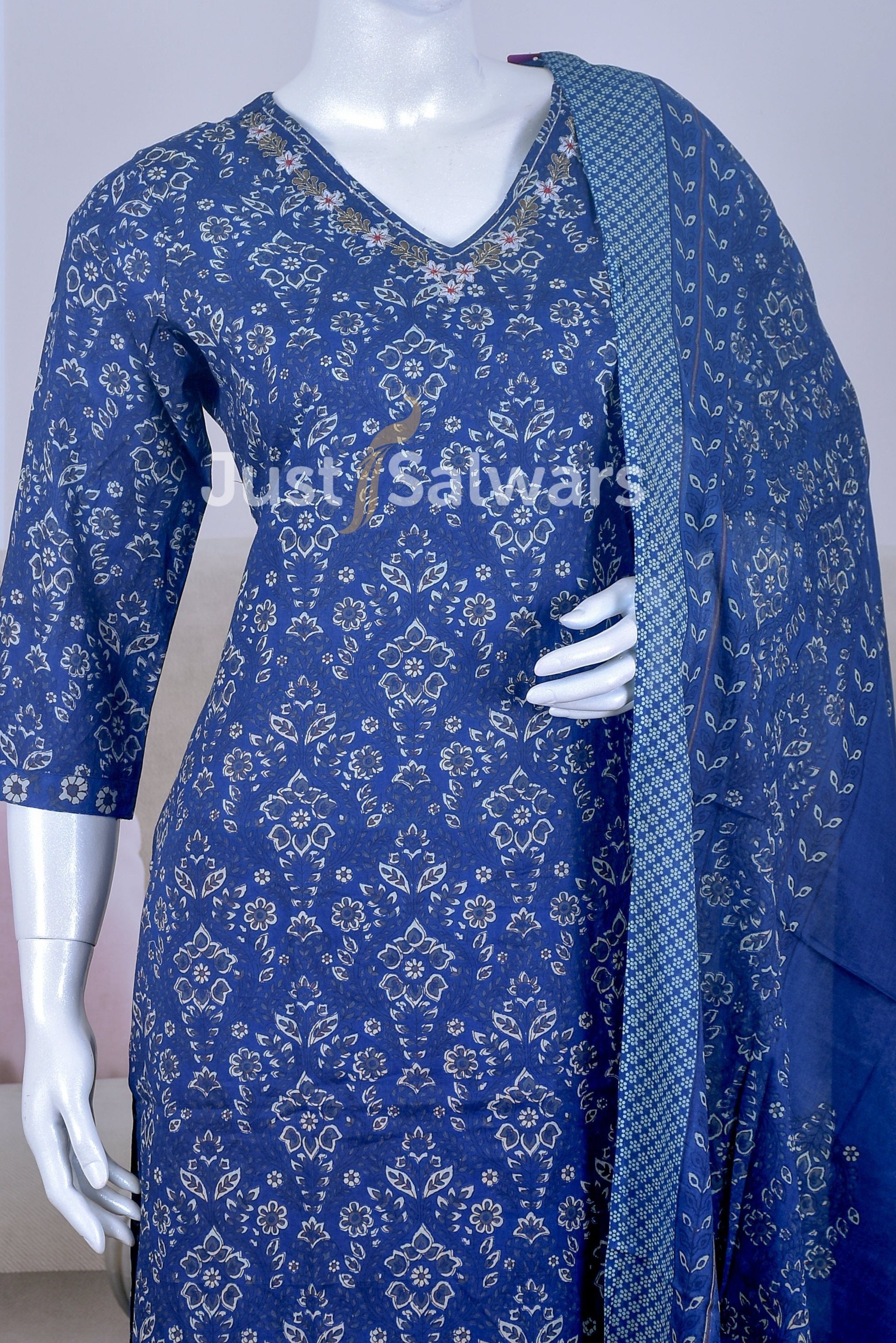 Cotton Full - Printed Suit Set - Salwar Suit - Just Salwars