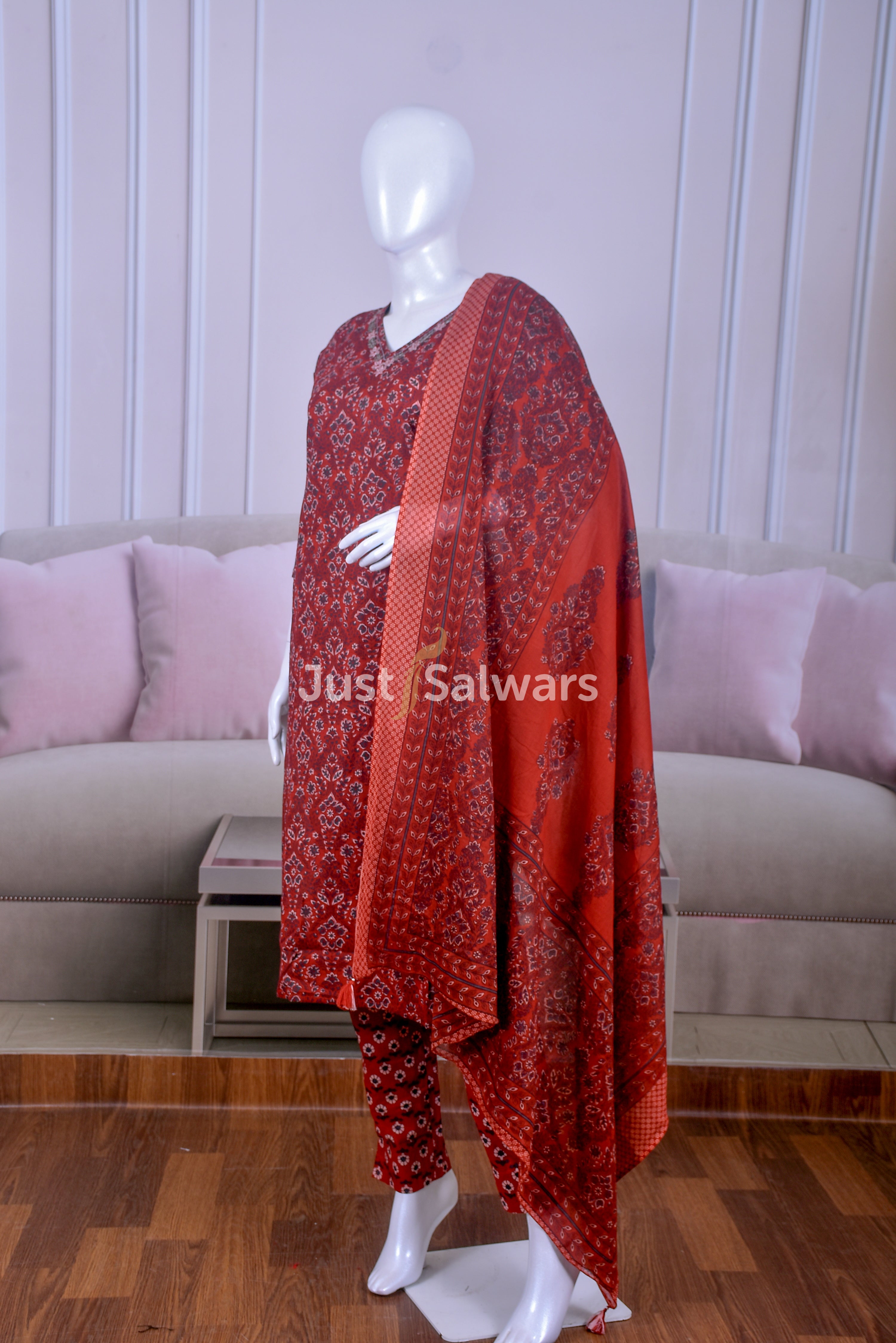 Cotton Full - Printed Suit Set - Salwar Suit - Just Salwars