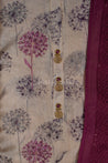 Cream and Pink Colour Unstitched Dress Material -Dress Material- Just Salwars