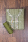 Elegant Green Shimmer Dress Material - Dress Material - Just Salwars