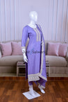 Elegant Purple Color Silk Cotton Suit Set - Salwar Suit - Just Salwars