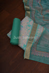 Green Colour Cotton Material - Dress Material - Just Salwars