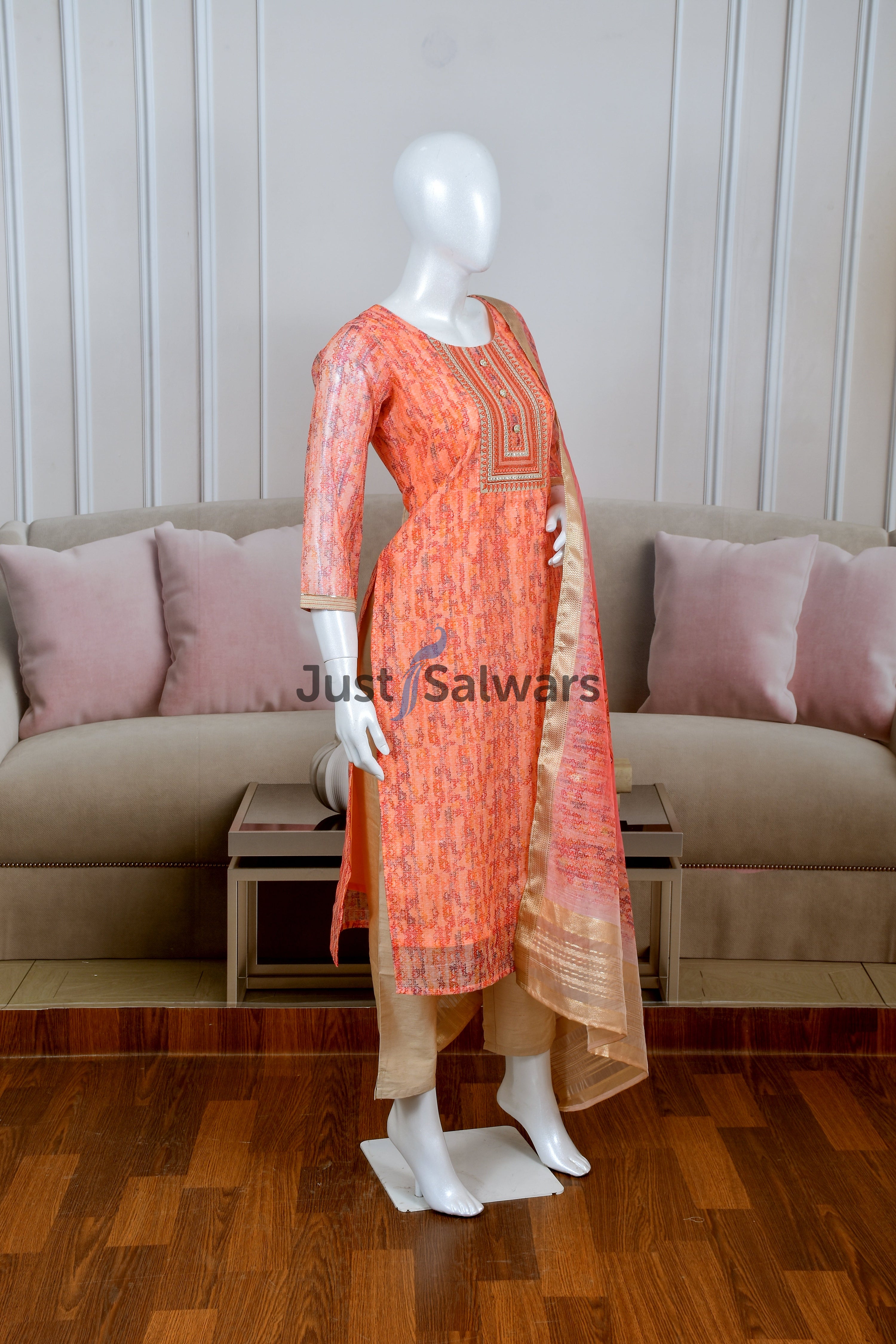 Premium Jute Silk Suit Set - Salwar Suit - Just Salwars