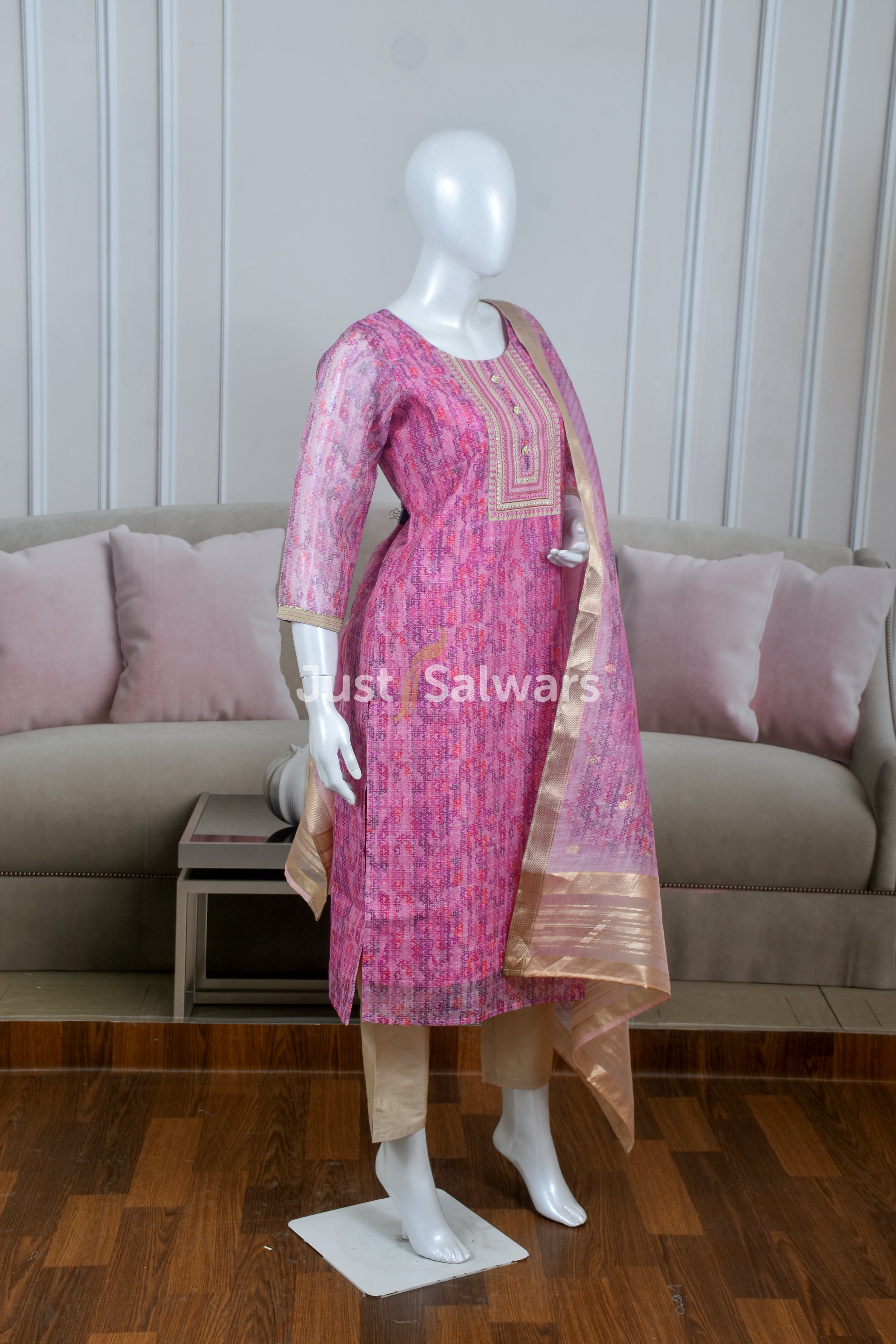 Premium Jute Silk Suit Set - Salwar Suit - Just Salwars