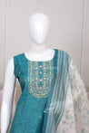 Rama Blue Colour Straight Cut Salwar Suit - Salwar Suit - Just Salwars