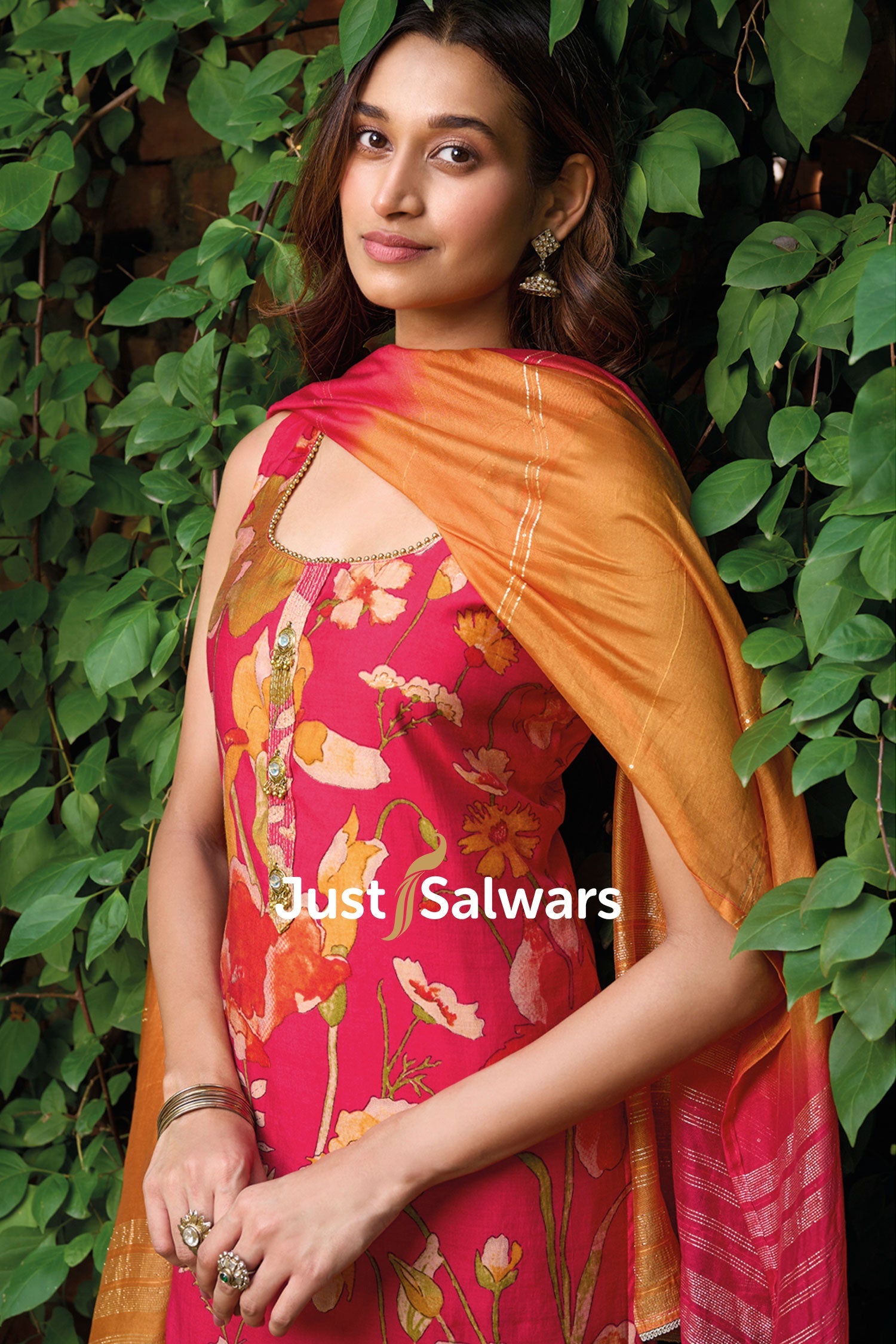 Red Color Muslin Dress Material - Dress Material - Just Salwars