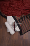 White And Maroon Color Cotton Dress Material - Dress Material - Just Salwars