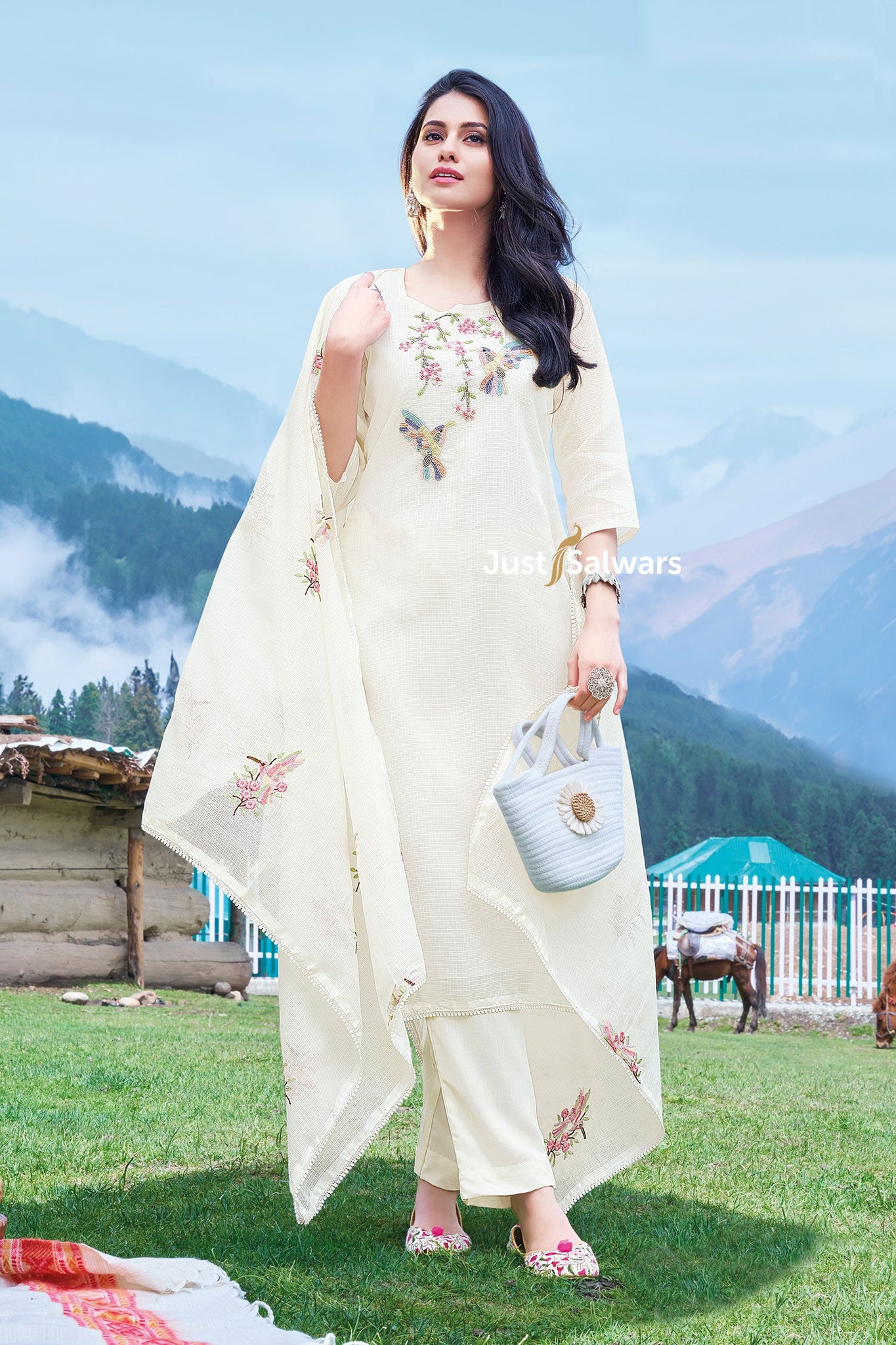 white Color Cotton Dress Material Just Salwars white Color Cotton Dress Material Just Salwars
