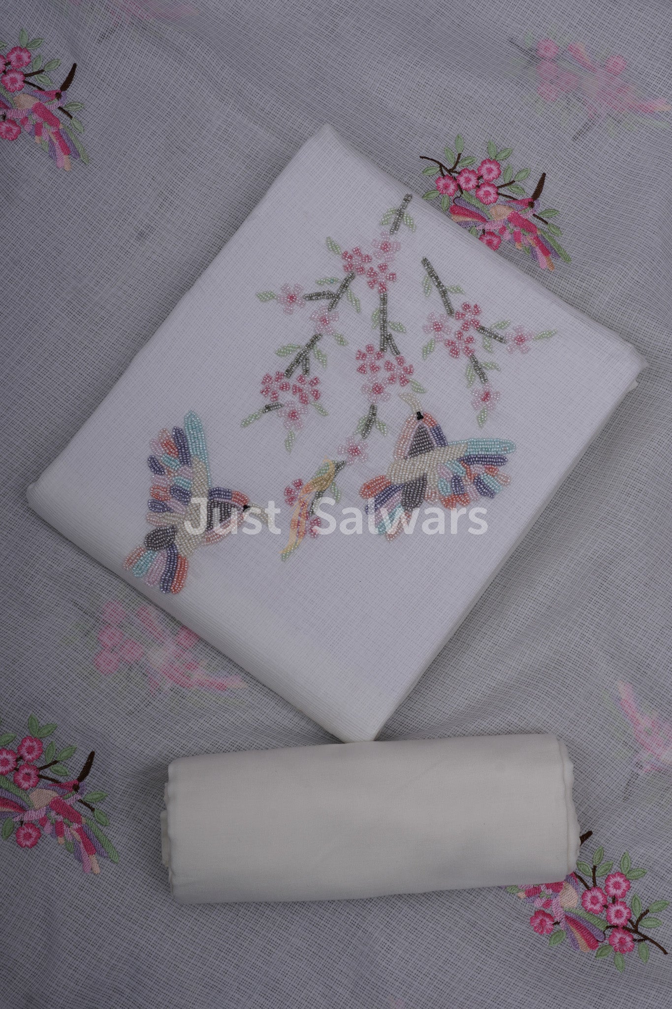 white colour cotton dress materials White Plain Fabric - White solid color