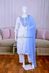 White Color Cotton Suit Set - Salwar Suit - Just Salwars