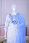 White Color Cotton Suit Set - Salwar Suit - Just Salwars