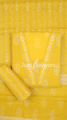 Yellow Color Cotton Dress Material - Dress Material - Just Salwars