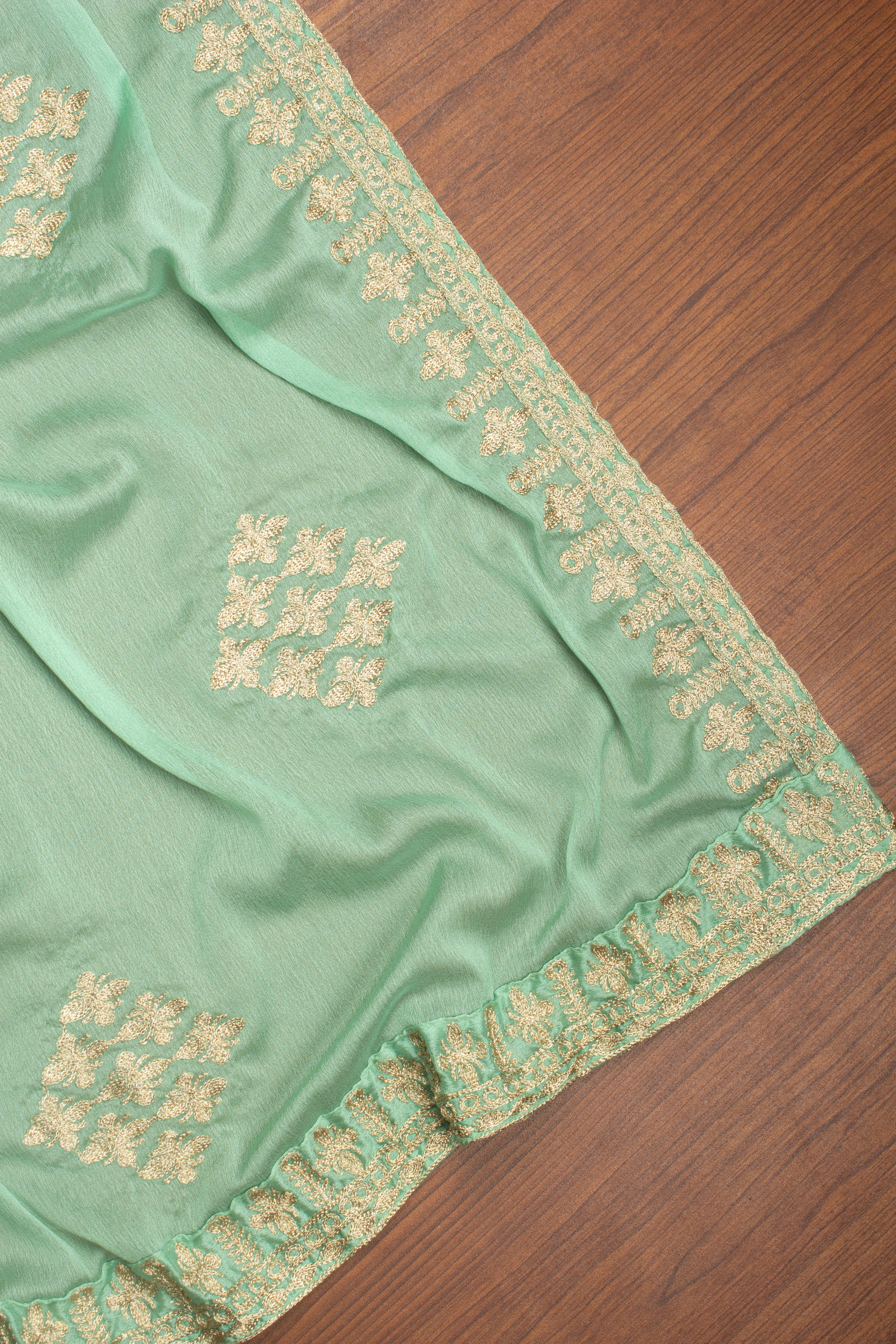 Pista Green Colour Straight Cut Salwar Suit