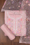 Baby Pink Colour Muslin Dress Material -Dress Material- Just Salwars