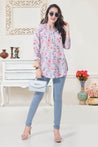 Blue Colour Short Top -Short Tops- Just Salwars