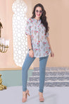 Blue Colour Short Top -Short Tops- Just Salwars
