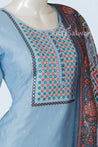 Blue Colour Straight Cut Salwar Suit -Salwar Suit- Just Salwars