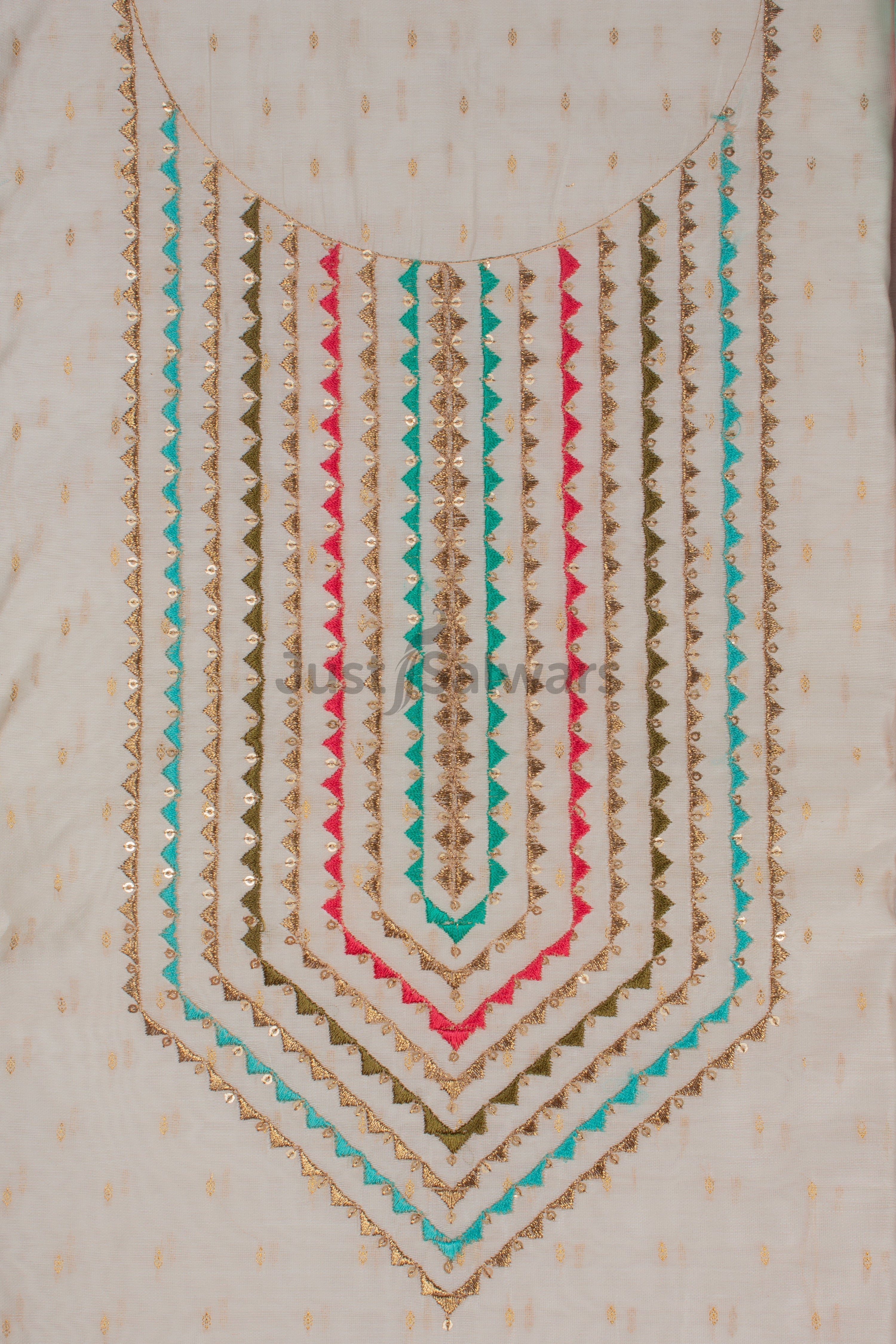 Blue Colour Unstitched Dress Material -Dress Material- Just Salwars