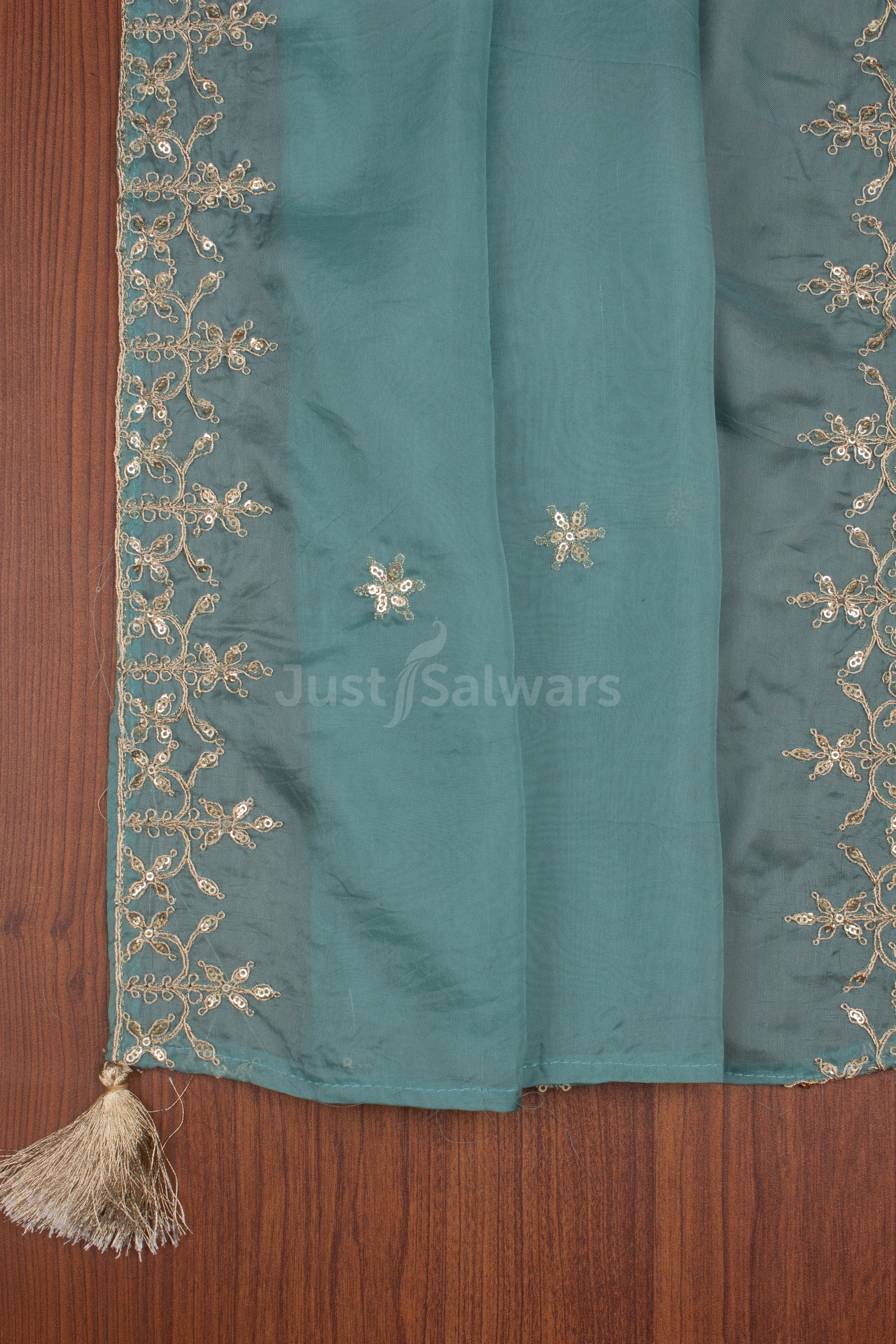 Blue Colour Unstitched Dress Material -Dress Material- Just Salwars