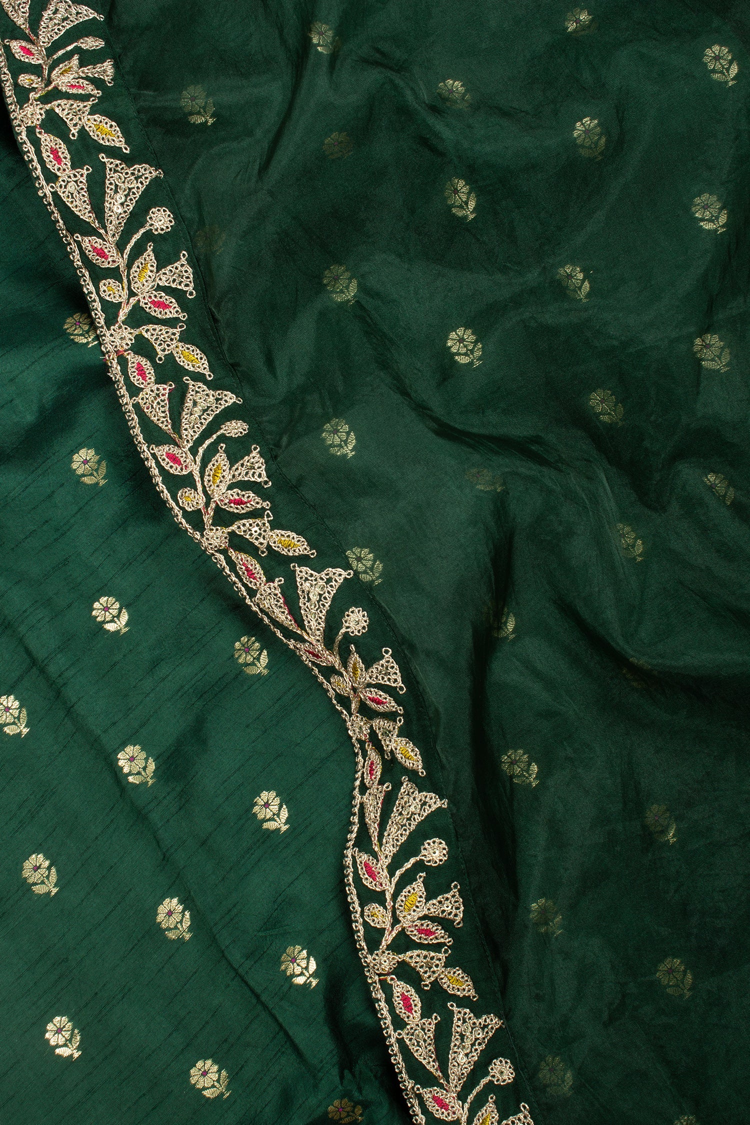 Bottle Green Colour Muslin Straight Cut Salwar Suit -Salwar Suit- Just Salwars