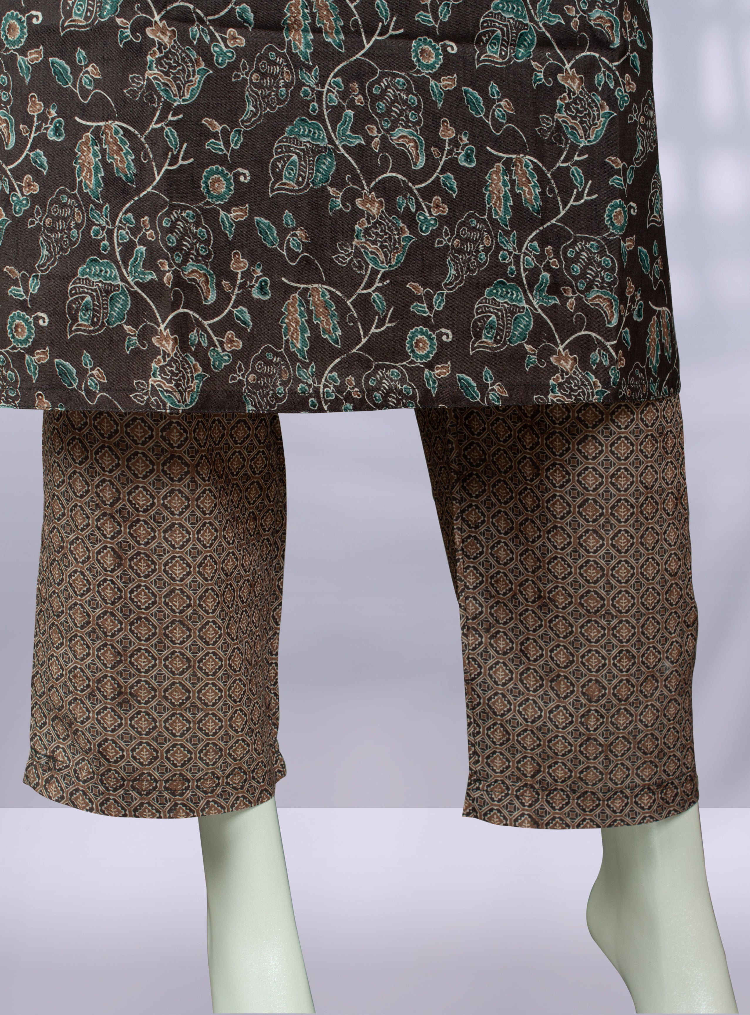 Brown Color Muslin Pant Set -Pant Set- Just Salwars