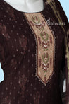 Brown Colour Straight Cut Salwar Suit -Salwar Suit- Just Salwars