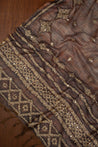 Chikoo Brown Colour Muslin Straight Cut Salwar Suit -Salwar Suit- Just Salwars