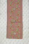 Cream and Peach Colour Silk Cotton Unstitched Dress Material -Dress Material- Just Salwars