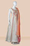Cream Colour Anarkali Suit Set -Anarkali- Just Salwars