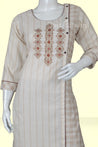 Cream Colour Kurti -Kurti- Just Salwars
