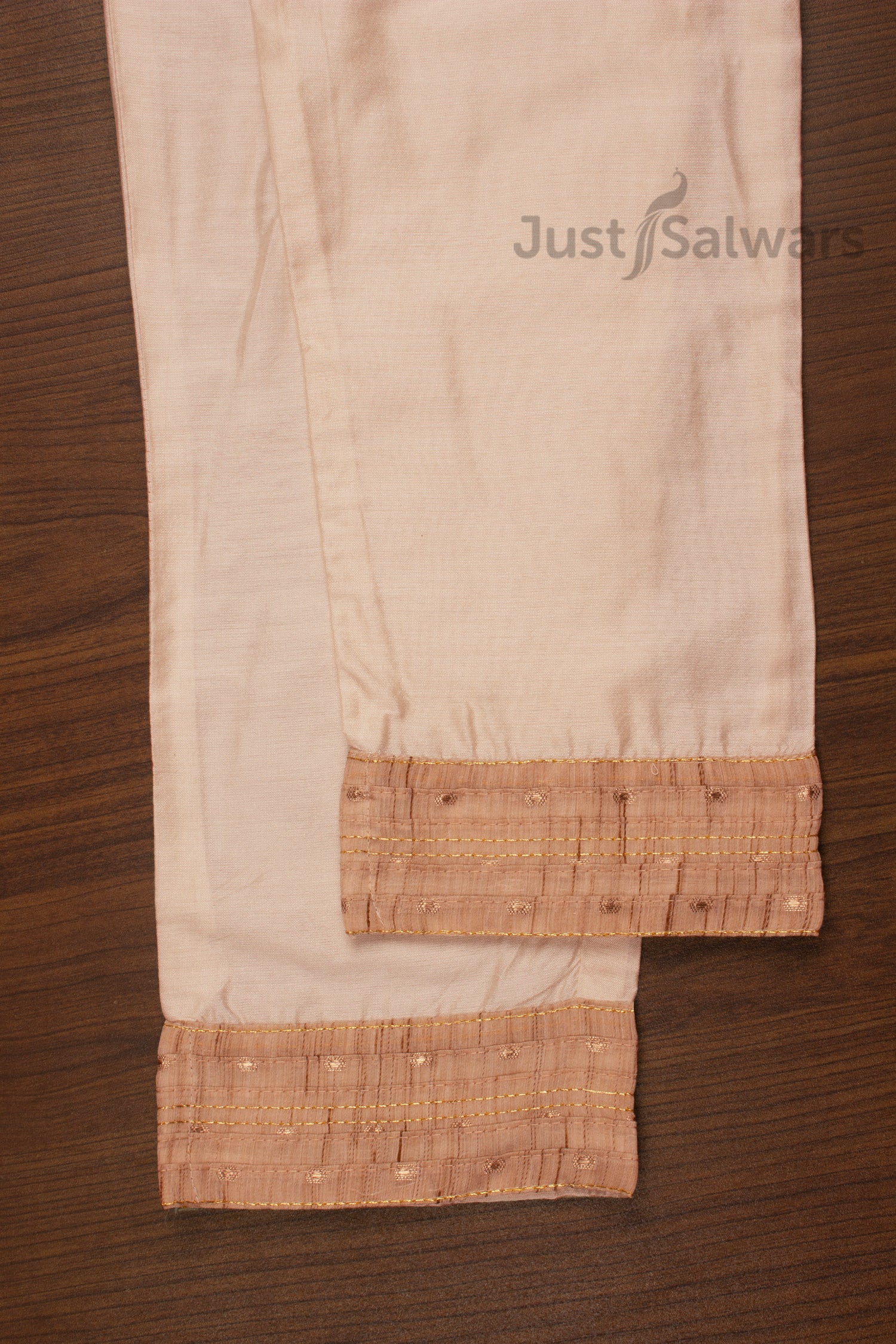 Cream Colour Straight Cut Salwar Suit -Salwar Suit- Just Salwars