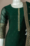 Dark Green Colour Straight Cut Salwar Suit -Salwar Suit- Just Salwars
