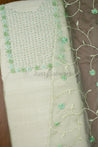 Green Colour Dress Material -Dress Material- Just Salwars