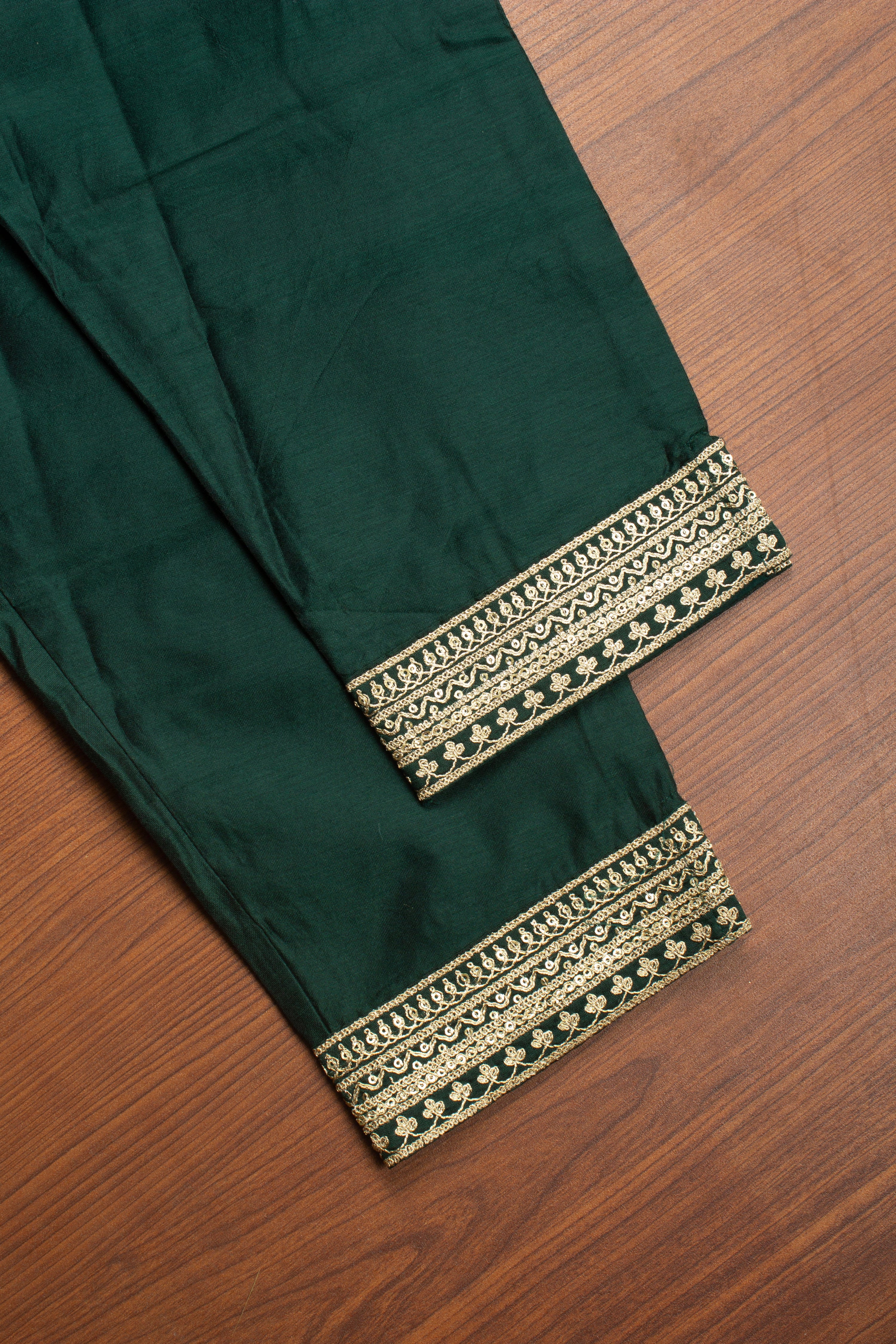Green Colour Straight Cut Salwar Suit -Salwar Suit- Just Salwars