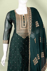 Green Colour Straight Cut Salwar Suit -Salwar Suit- Just Salwars