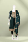 Green Colour Straight Cut Salwar Suit -Salwar Suit- Just Salwars
