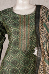 Green Colour Tussar Silk Straight Cut Salwar Suit -Salwar Suit- Just Salwars