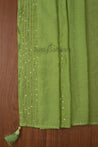 Green Colour Unstitched Dress Material -Dress Material- Just Salwars
