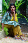 Green Colour Unstitched Dress Material -Dress Material- Just Salwars