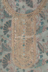 Green Colour Unstitched Dress Material -Dress Material- Just Salwars