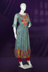 Grey Colour Anarkali Gown -Gown- Just Salwars