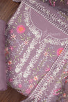 Lavender Colour Muslin Dress Material -Dress Material- Just Salwars