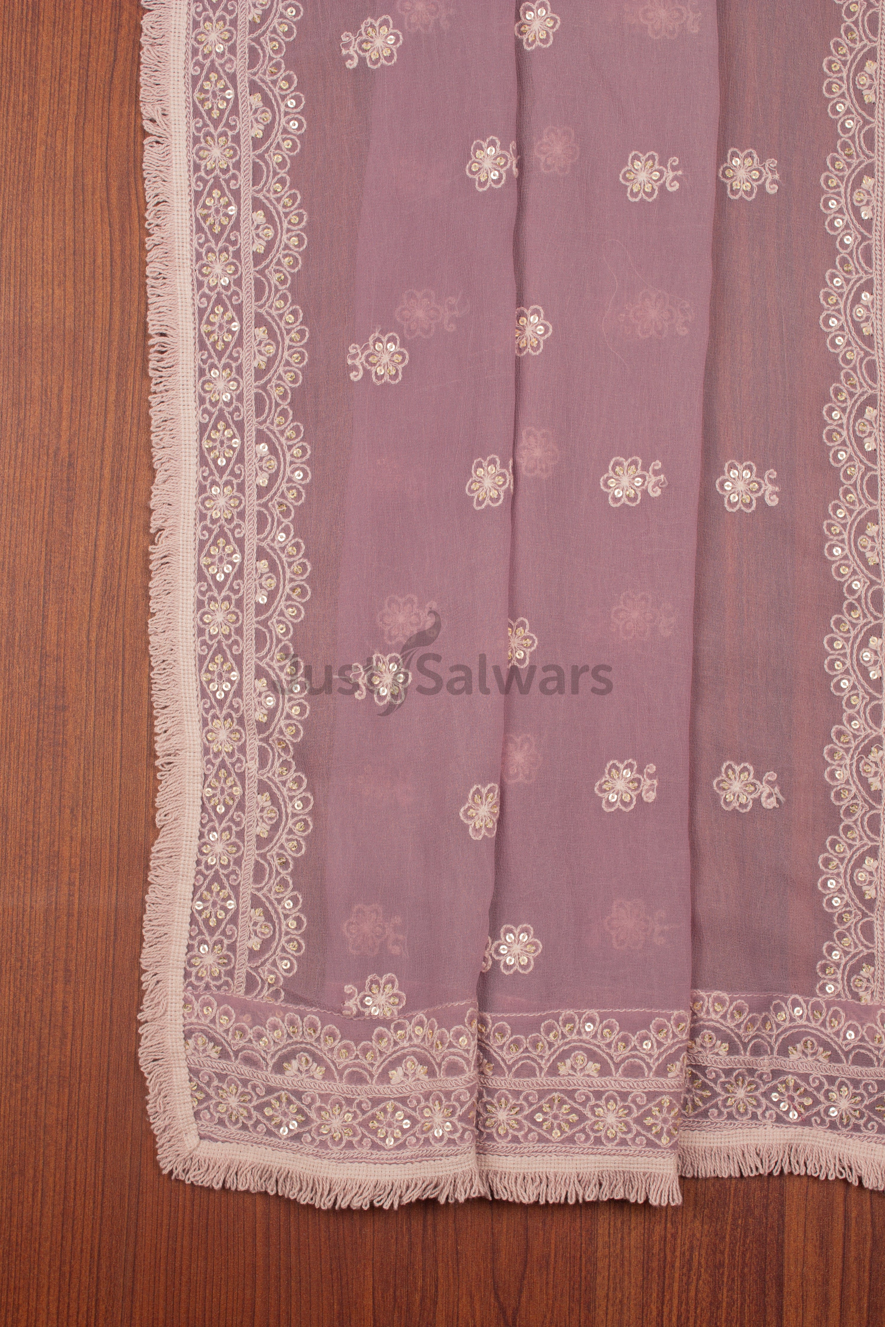 Lavender Colour Unstitched Dress Material -Dress Material- Just Salwars