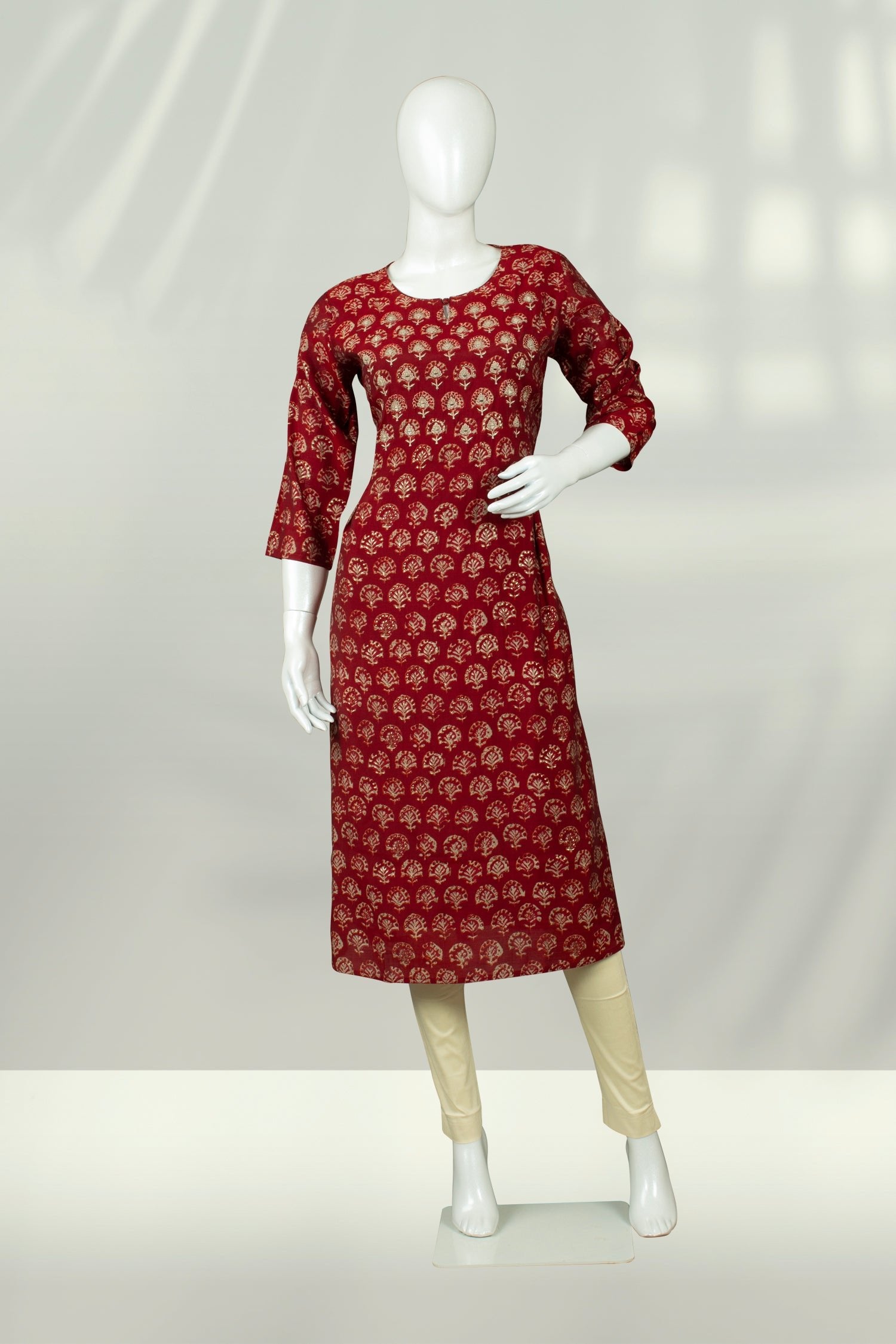 Maroon Colour Kurti -Kurti- Just Salwars